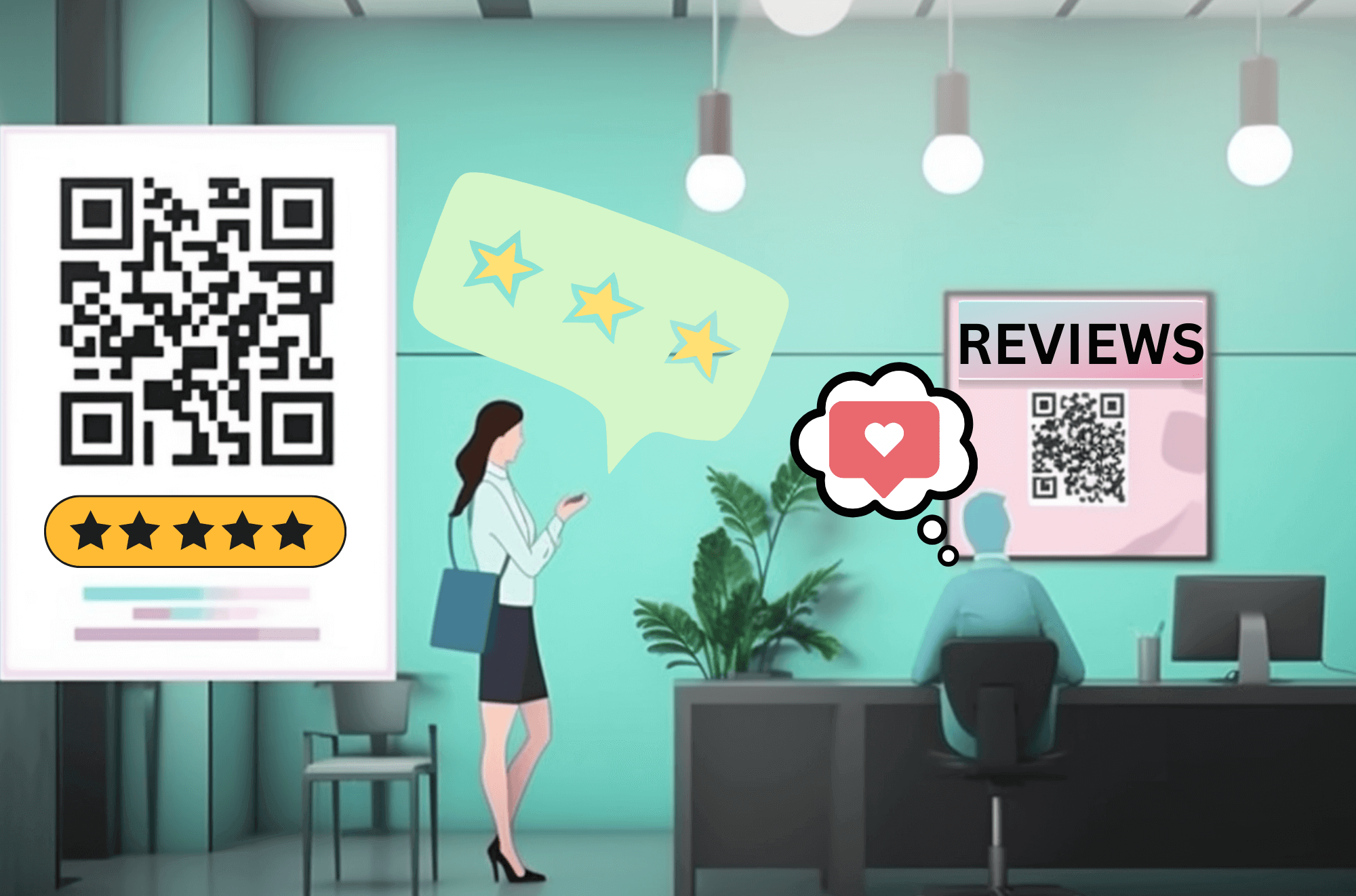 QR code survey in a QR code