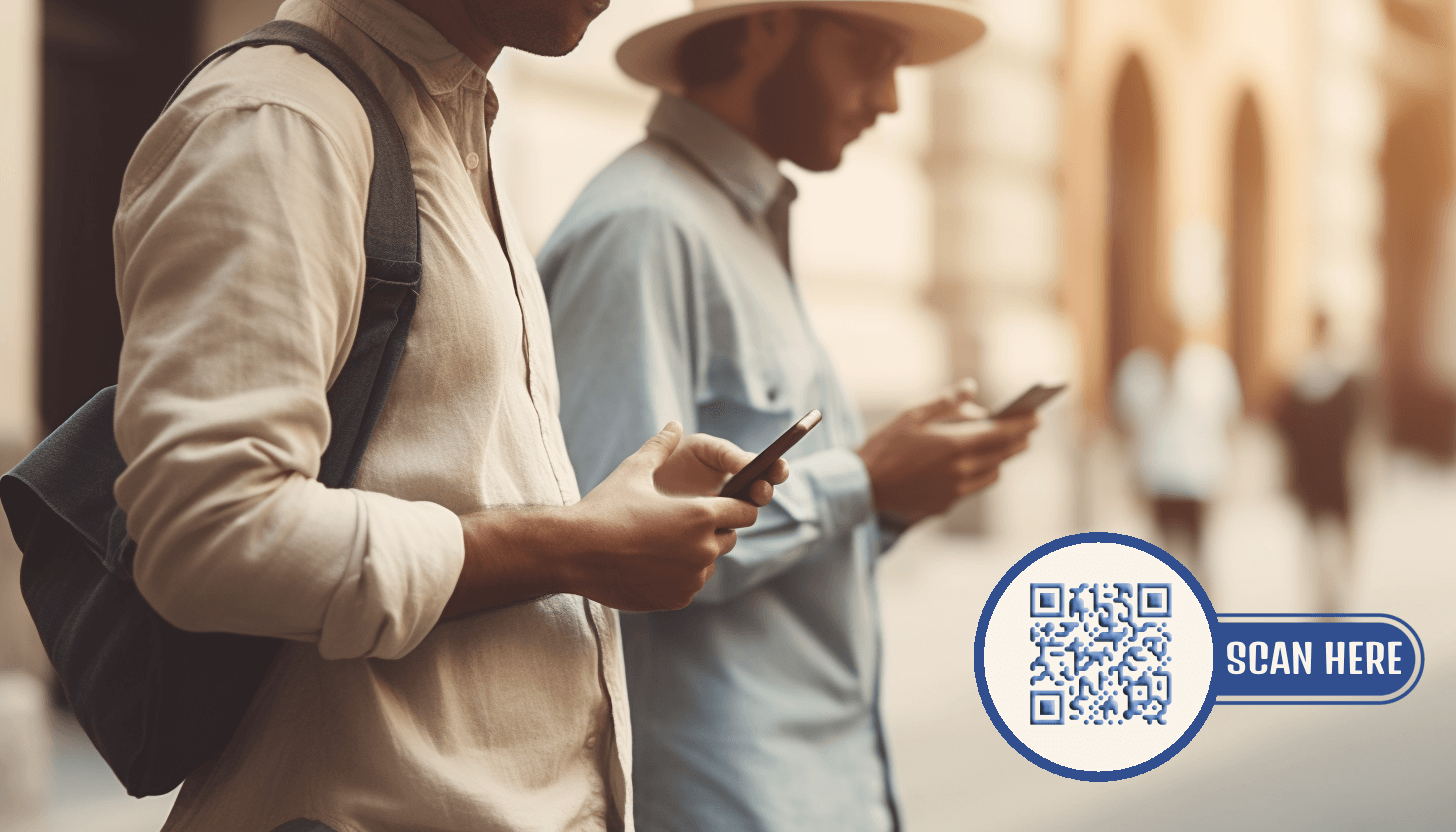 Scan a QR code to open its content