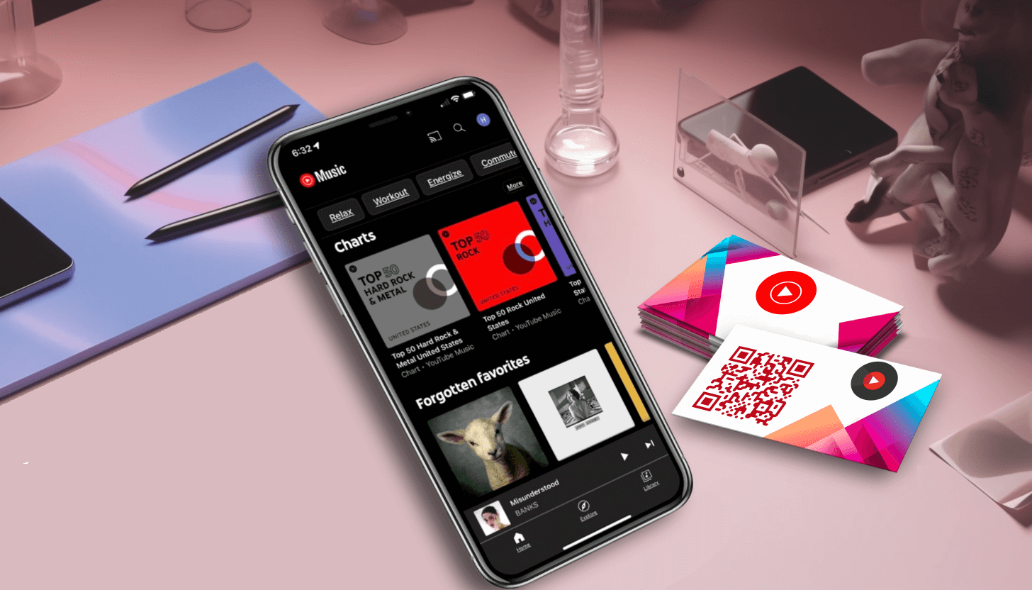 QR codes for YouTube Music