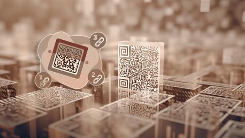 Several links to a QR code