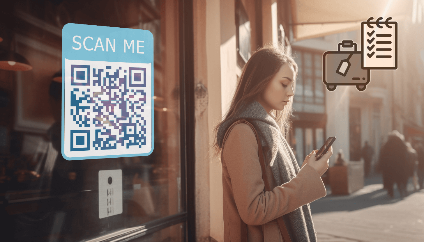 Tourists with free QR codes