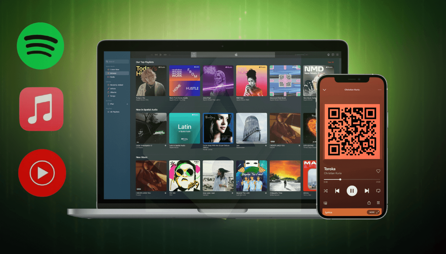 Using QR code with a playlist