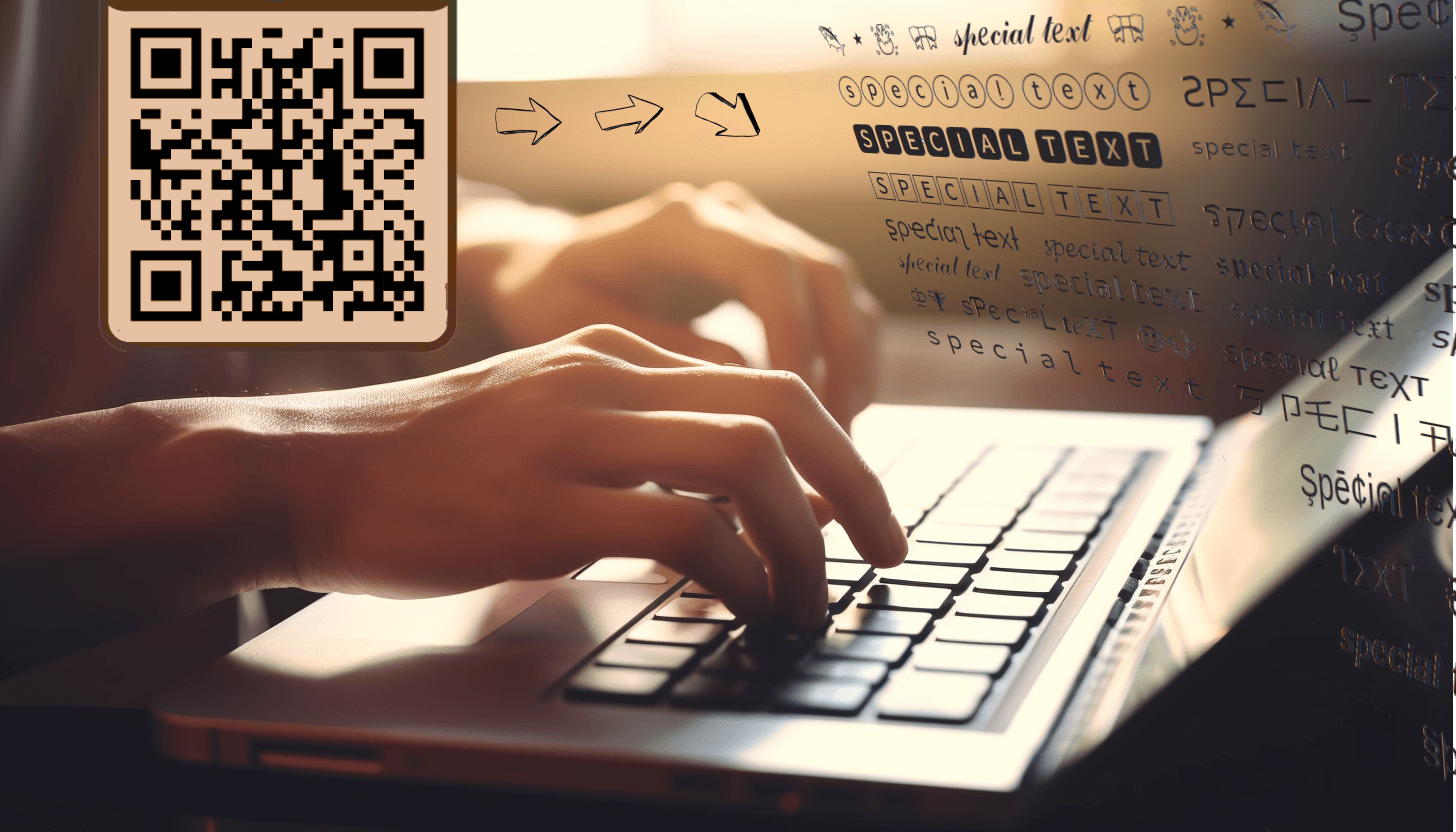 Text style in QR code