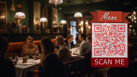 Functional QR code with menu