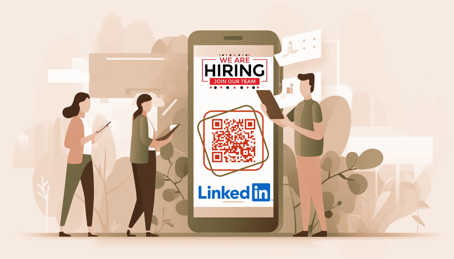 LinkedIn QR codes in hiring
