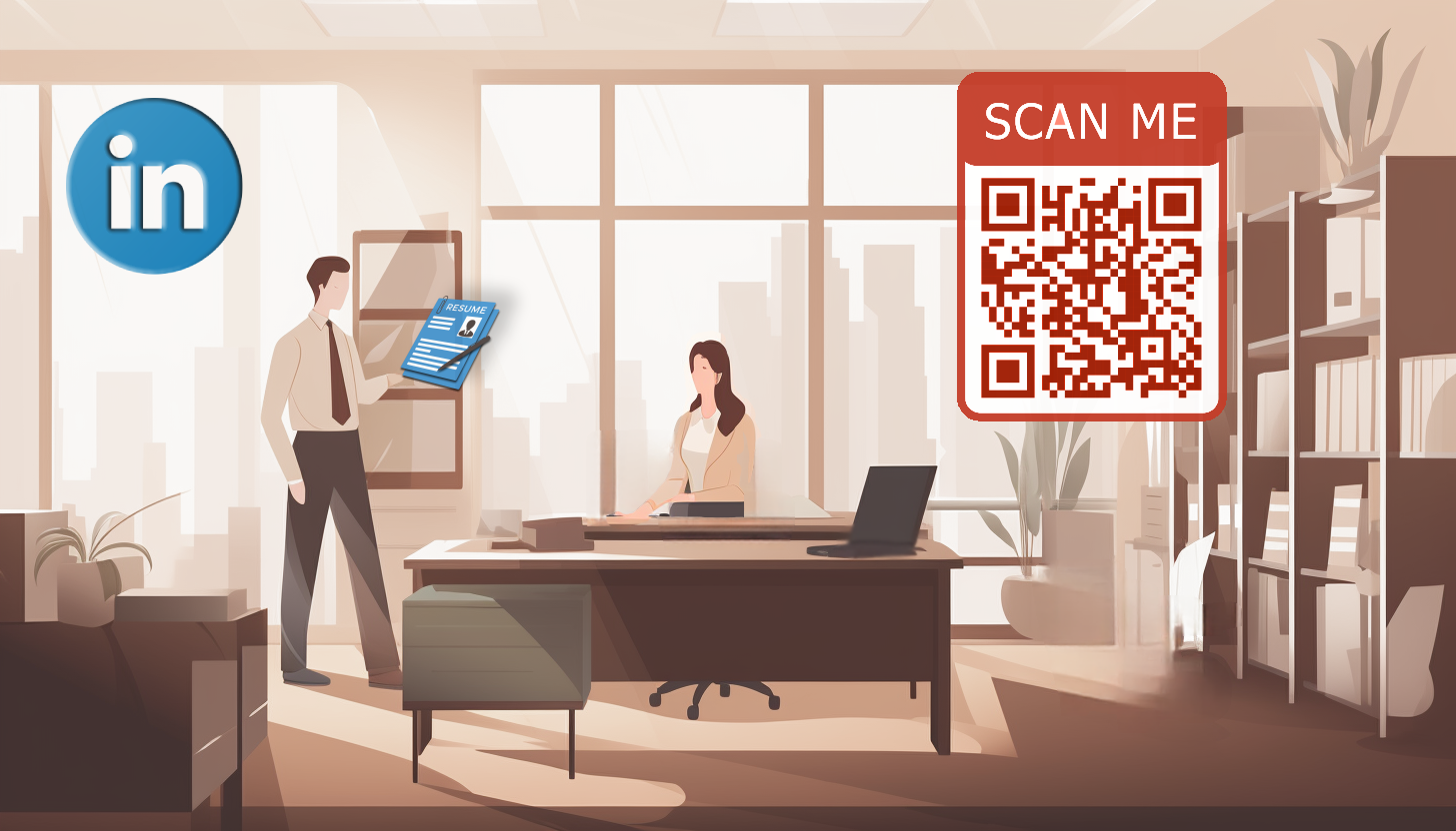 QR codes with LinkedIn at job interviews