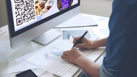 Small business with QR codes
