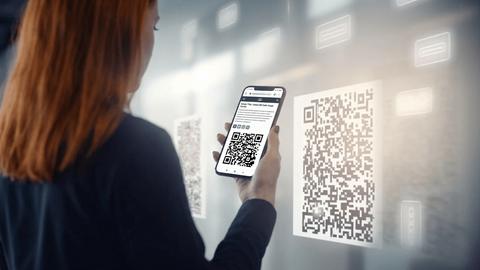QR codes on screenshot