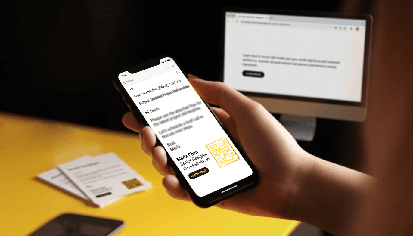 Emails with QR codes