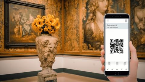 Text to a QR code