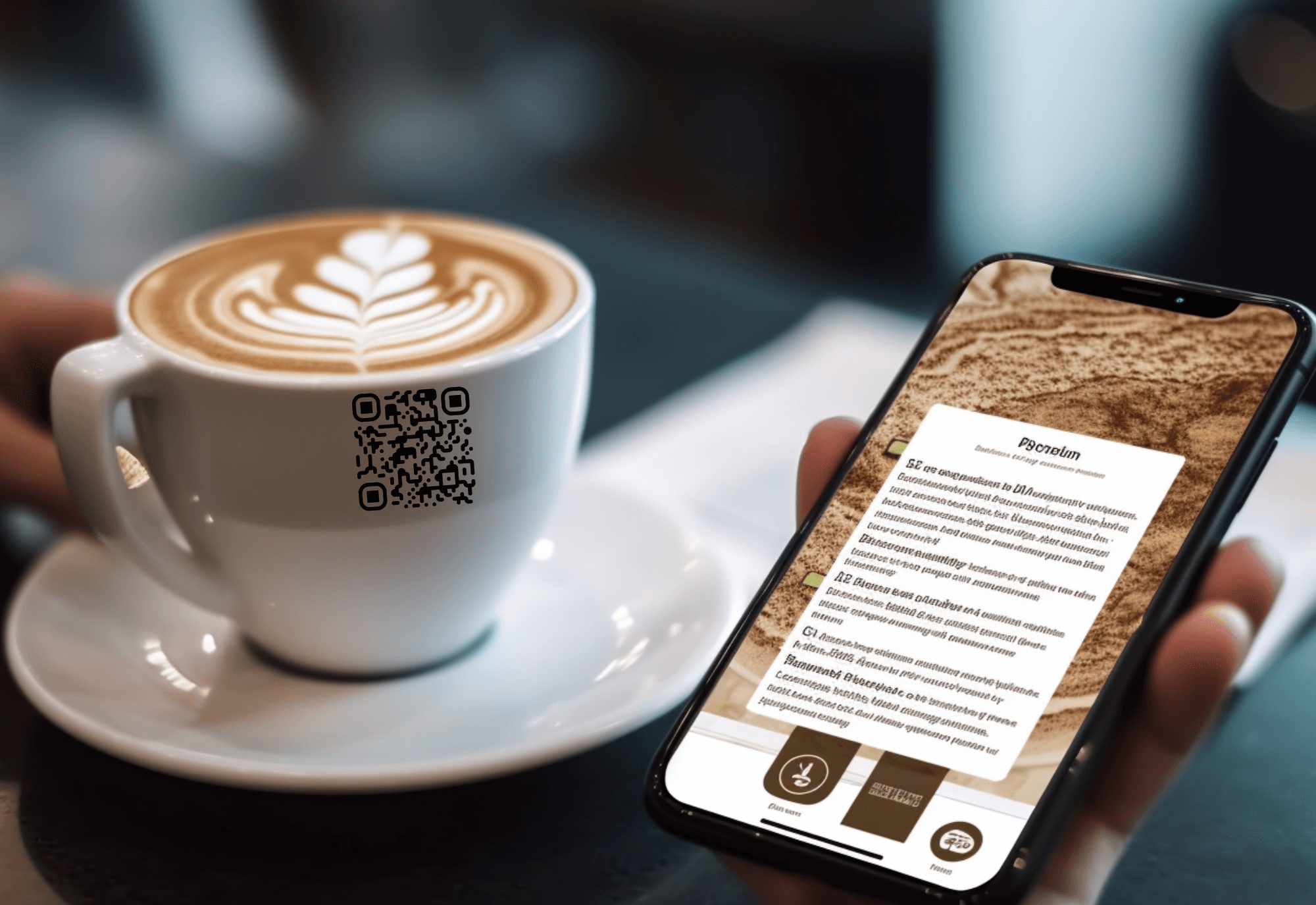 Create a QR code with a PDF menu 