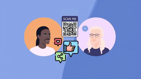 Generate a QR code for a social media network