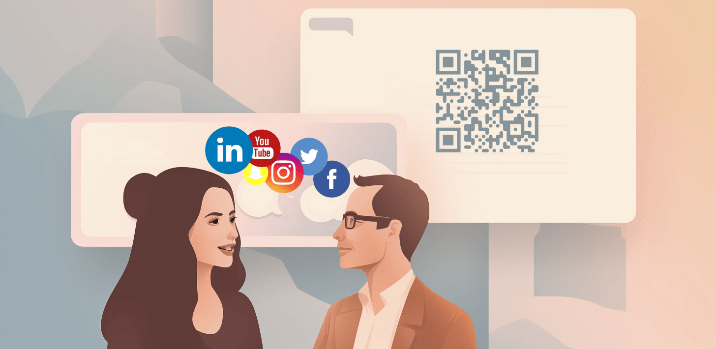 Social media QR codes