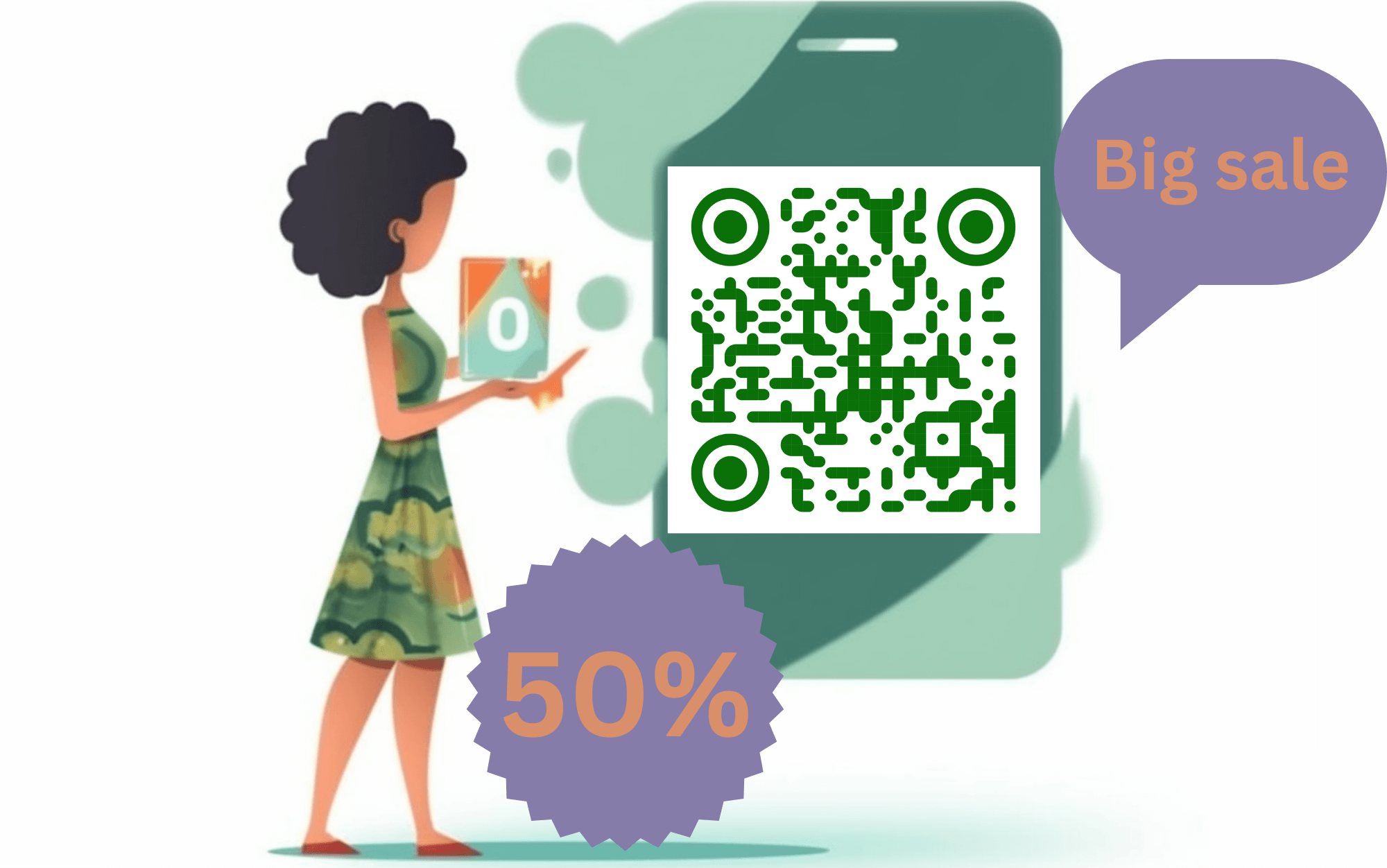 Cupon to a QR code