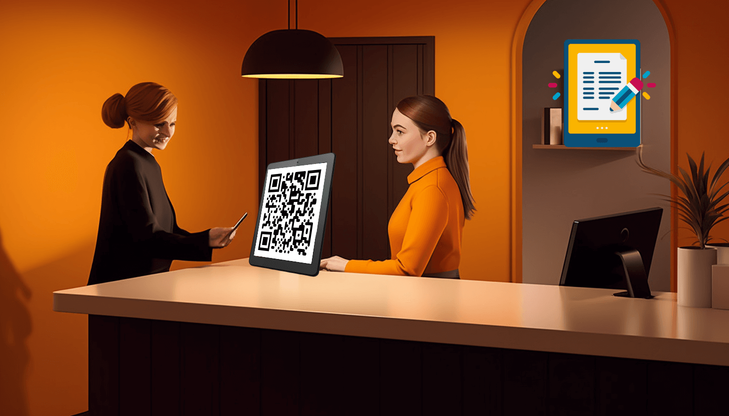 Registering with a QR code