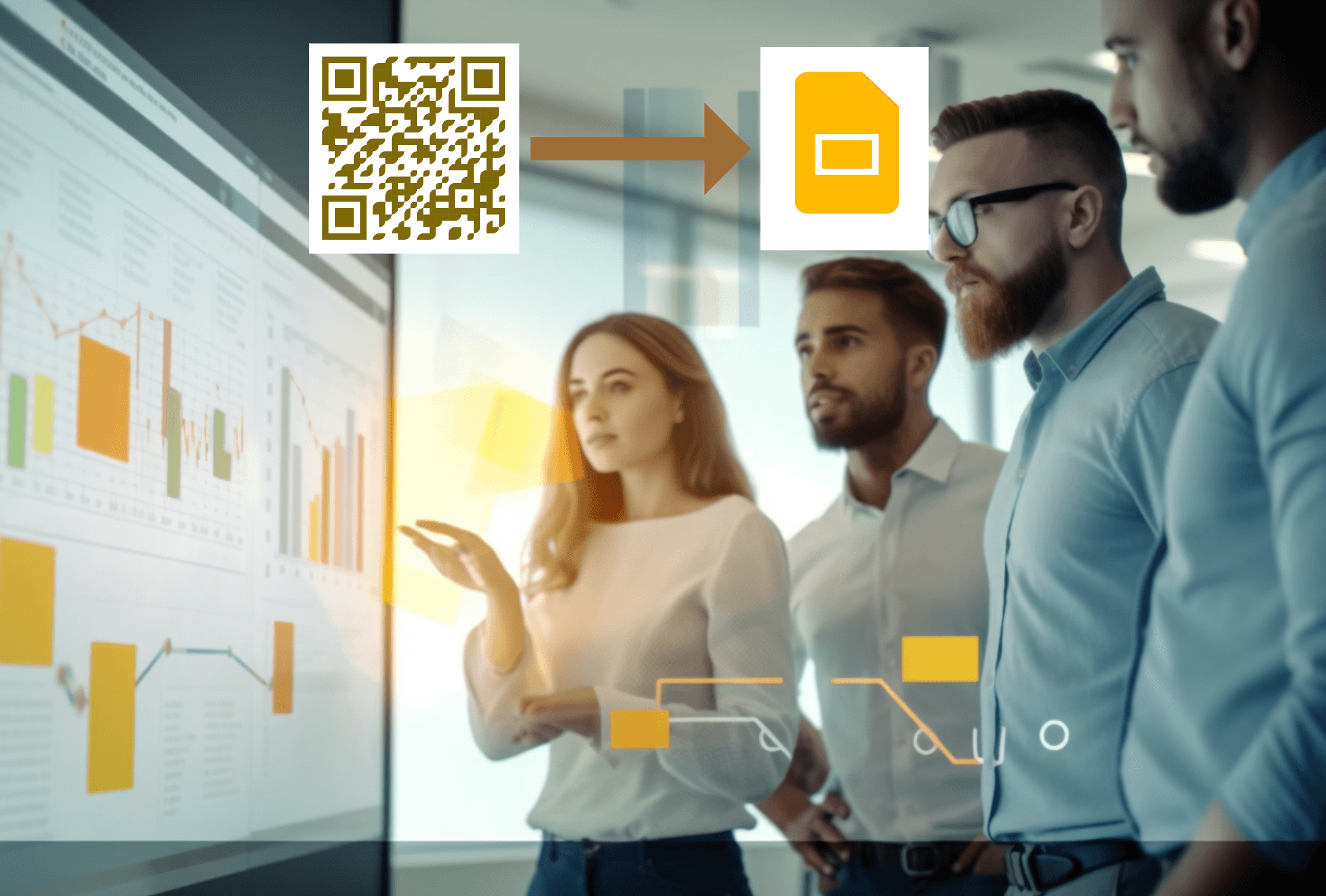 Presentation to a QR code