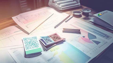 Infographics tp a QR code