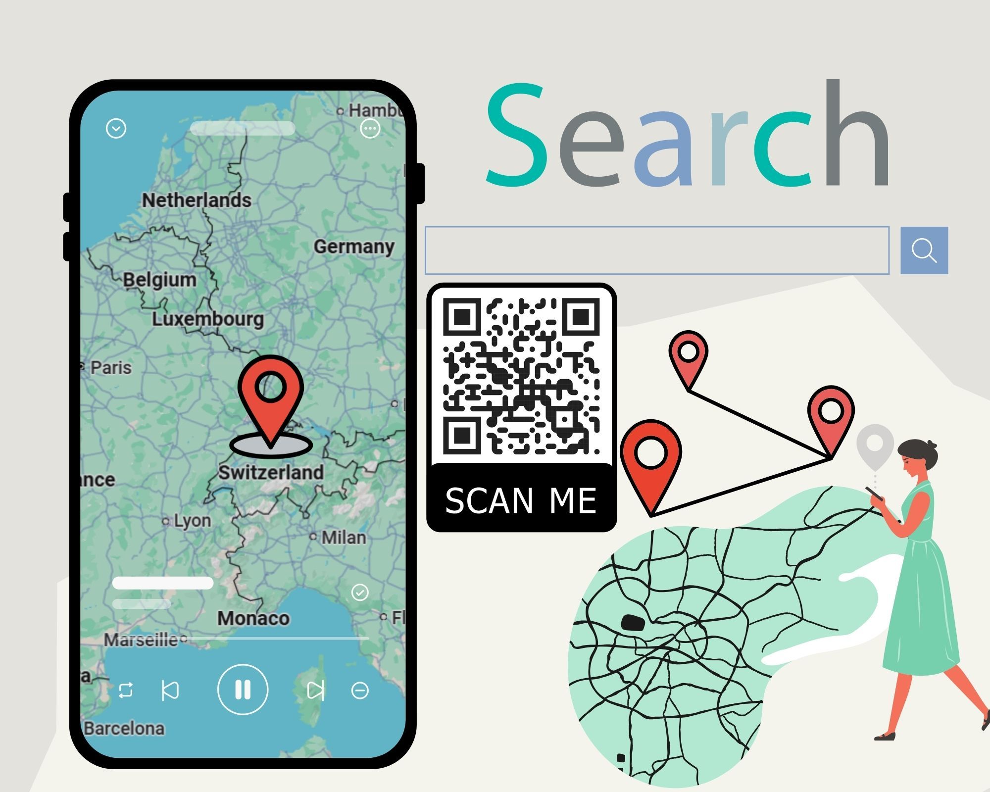 Get-QR Brand Google Map
