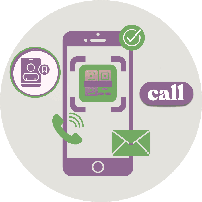 Get-QR Type Phone circle
